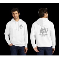 MORIARTI ARMS HEAVY BLEND HOODED SWEATSHIRT - WHITE / GREY